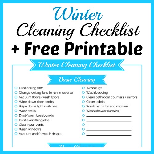Comprehensive Winter Cleaning Checklist & Printable - Prepare Your Home for the Season