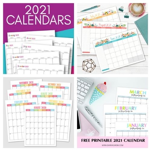 Free 2021 Calendars: 20 Printable Designs to Organize Your Year
