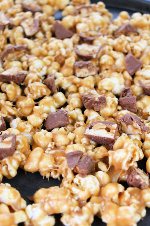 Easy Homemade Snickers Popcorn Recipe | Sweet & Salty Snack