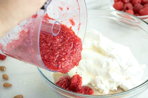 Easy Raspberry Almond No-Churn Ice Cream Recipe (No Machine Needed!)
