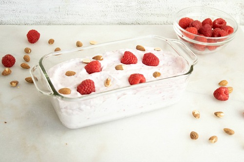 Easy Raspberry Almond No-Churn Ice Cream Recipe (No Machine Needed!)
