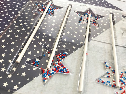 Patriotic Chocolate Star Pops: Easy Red, White & Blue Dessert for Memorial Day & 4th of July