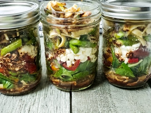 Asparagus Balsamic Fettuccine Salad in a Jar - Easy Spring Recipe