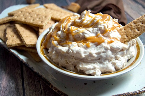 Easy No-Bake Caramel Apple Cheesecake Dip Recipe - Fall Favorite!