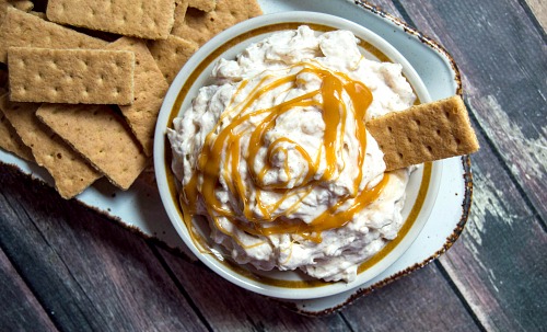 Easy No-Bake Caramel Apple Cheesecake Dip Recipe - Fall Favorite!
