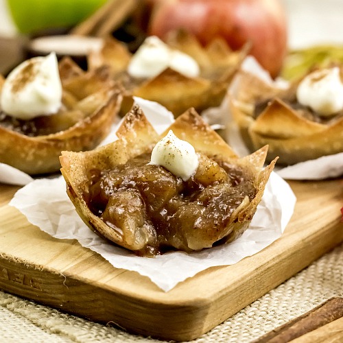 Easy Mini Apple Pie Wonton Cups - A Festive Fall Dessert