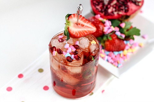 Easy Pomegranate Strawberry Cocktail Recipe - Refreshing Valentine s & Spring Drink