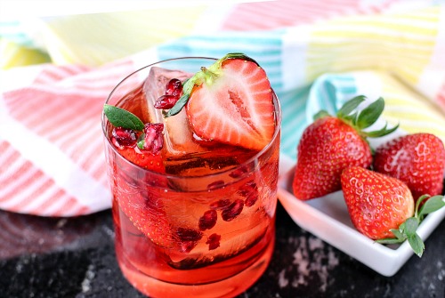 Easy Pomegranate Strawberry Cocktail Recipe - Refreshing Valentine s & Spring Drink