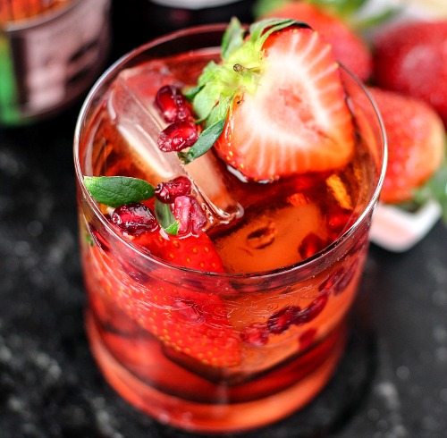 Easy Pomegranate Strawberry Cocktail Recipe - Refreshing Valentine s & Spring Drink