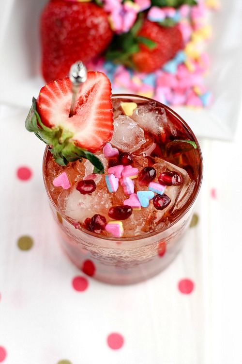 Easy Pomegranate Strawberry Cocktail Recipe - Refreshing Valentine s & Spring Drink