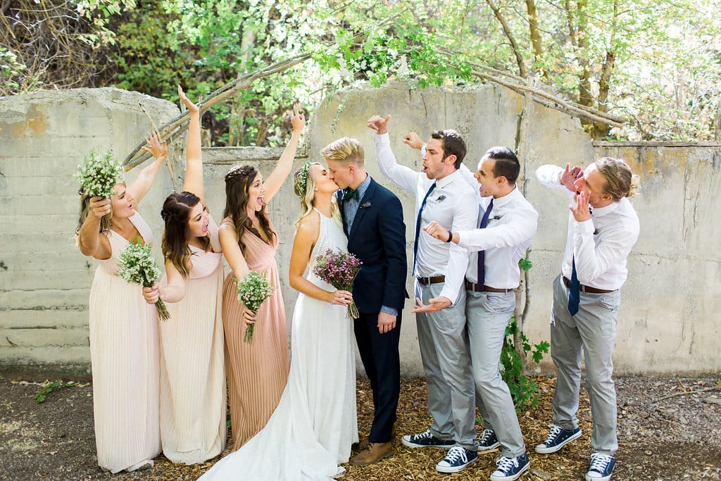 Bohemian Eyelet Lace Wedding Dress for Outdoor Weddings | Utah