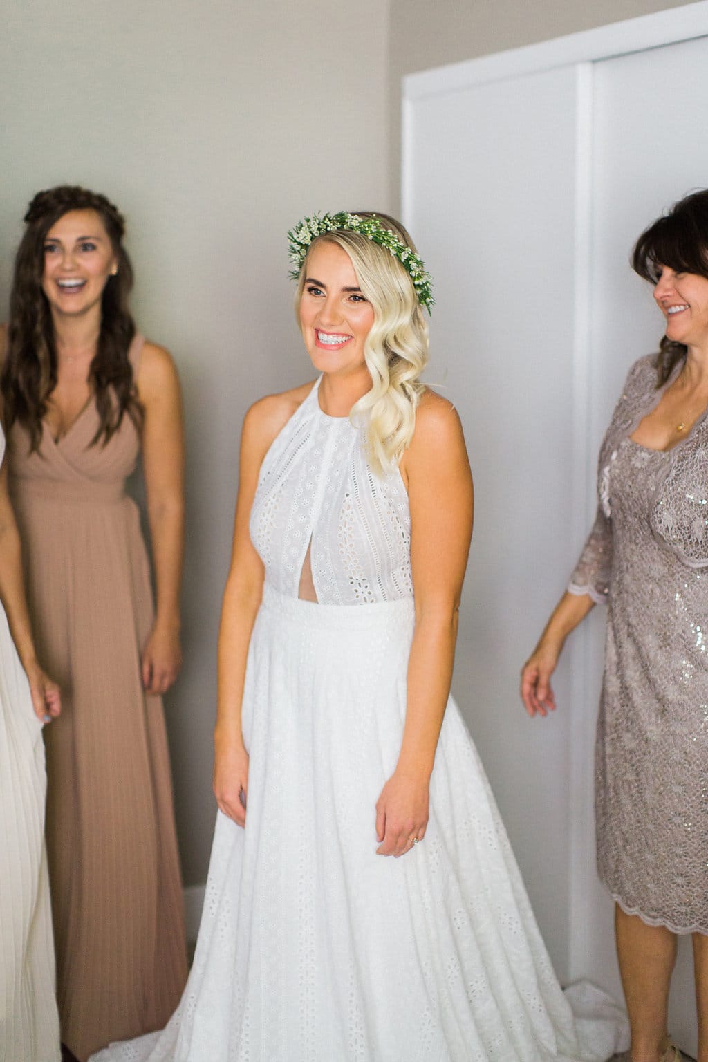 Bohemian Eyelet Lace Wedding Dress for Outdoor Weddings | Utah