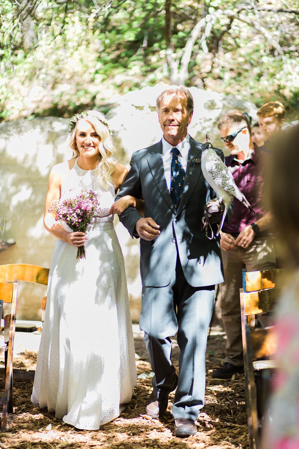 Bohemian Eyelet Lace Wedding Dress for Outdoor Weddings | Utah