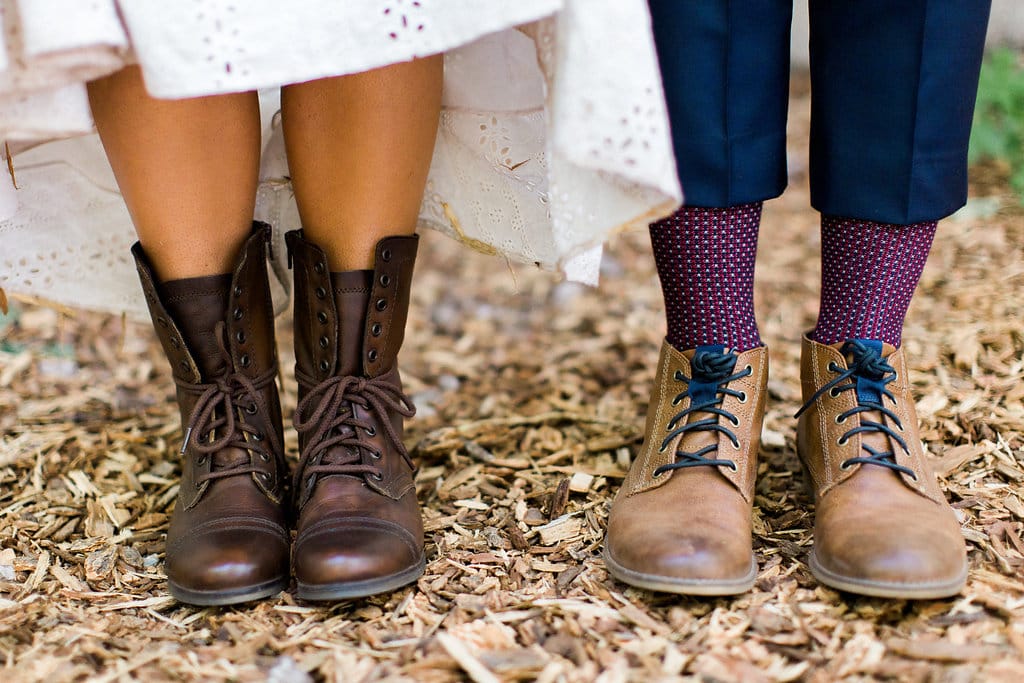 Bohemian Eyelet Lace Wedding Dress for Outdoor Weddings | Utah