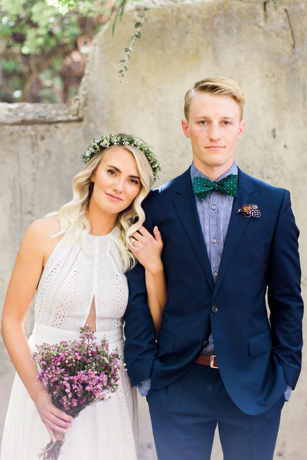 Bohemian Eyelet Lace Wedding Dress for Outdoor Weddings | Utah