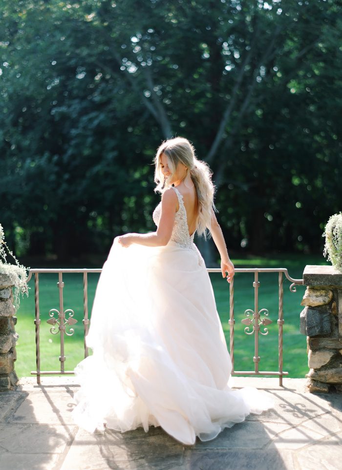 Bohemian Wedding Dresses: Elegant Manor Styled Shoot | Ruffled
