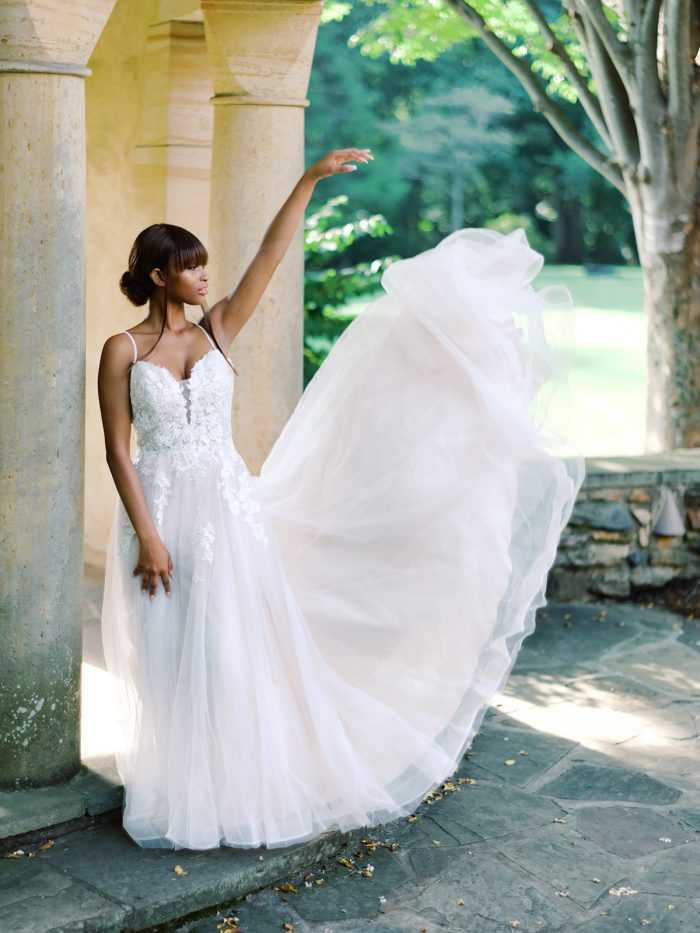 Bohemian Wedding Dresses: Elegant Manor Styled Shoot | Ruffled