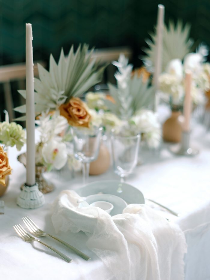 Bohemian Wedding Dresses: Elegant Manor Styled Shoot | Ruffled