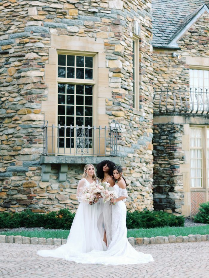 Bohemian Wedding Dresses: Elegant Manor Styled Shoot | Ruffled