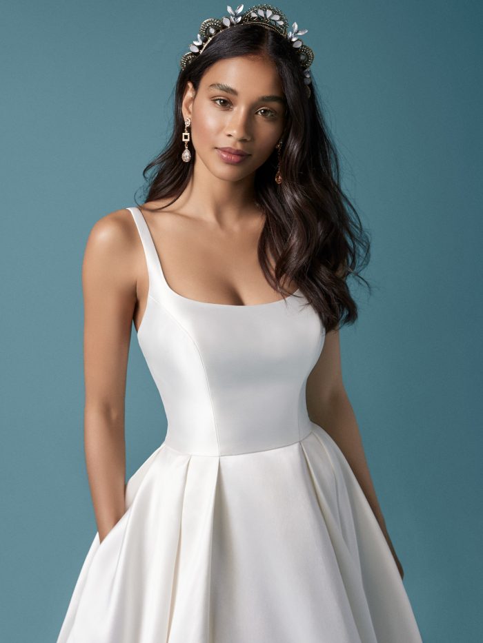 Elegant Minimalist Wedding Dresses: 10 Satin Gowns for 2021
