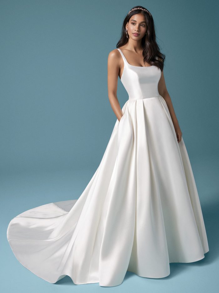 Elegant Minimalist Wedding Dresses: 10 Satin Gowns for 2021