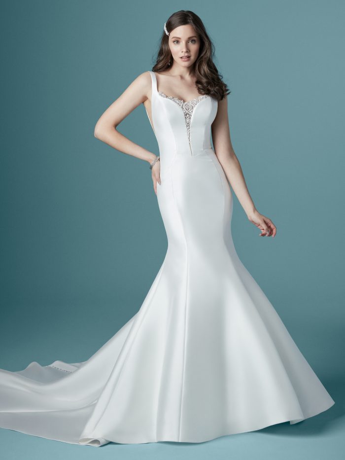 Elegant Minimalist Wedding Dresses: 10 Satin Gowns for 2021
