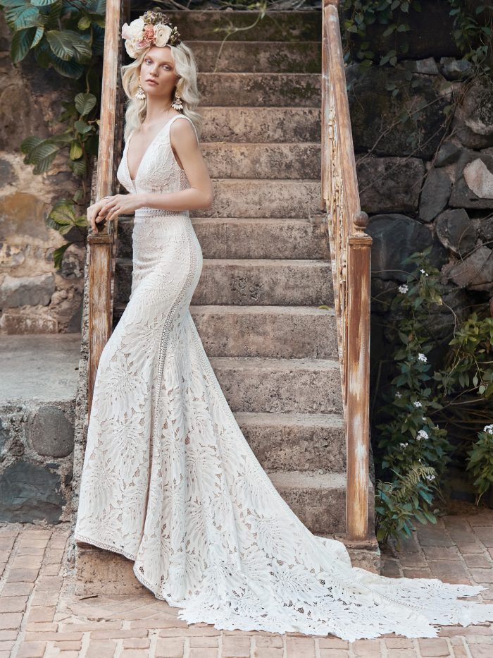 Elegant Long Train Wedding Dresses | Bridal Inspiration