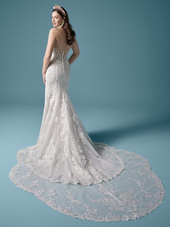 Elegant Long Train Wedding Dresses | Bridal Inspiration