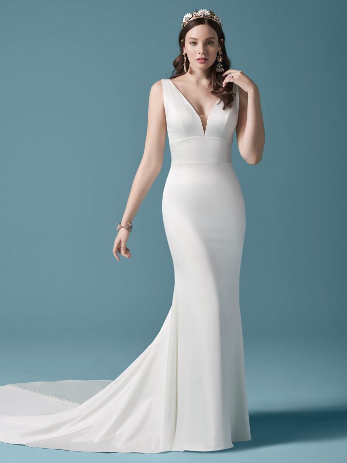 Elegant Long Train Wedding Dresses | Bridal Inspiration