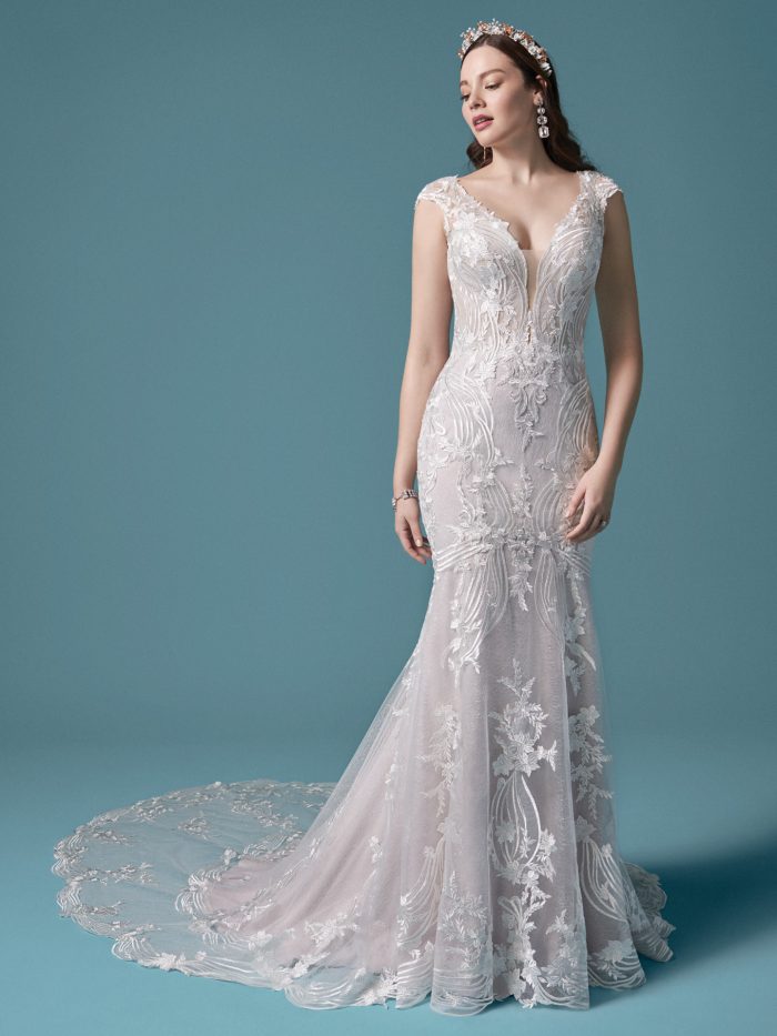 Elegant Long Train Wedding Dresses | Bridal Inspiration