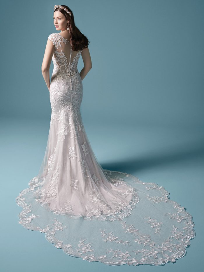 Elegant Long Train Wedding Dresses | Bridal Inspiration