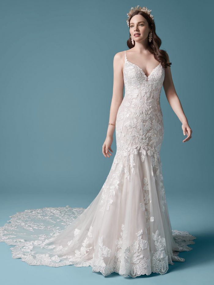 Elegant Long Train Wedding Dresses | Bridal Inspiration