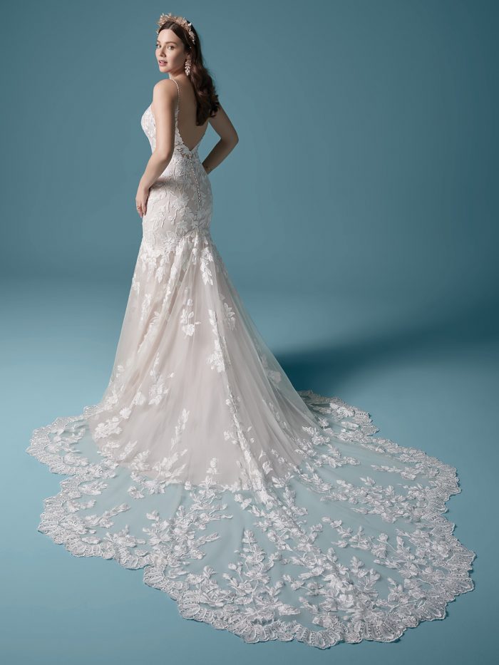Elegant Long Train Wedding Dresses | Bridal Inspiration