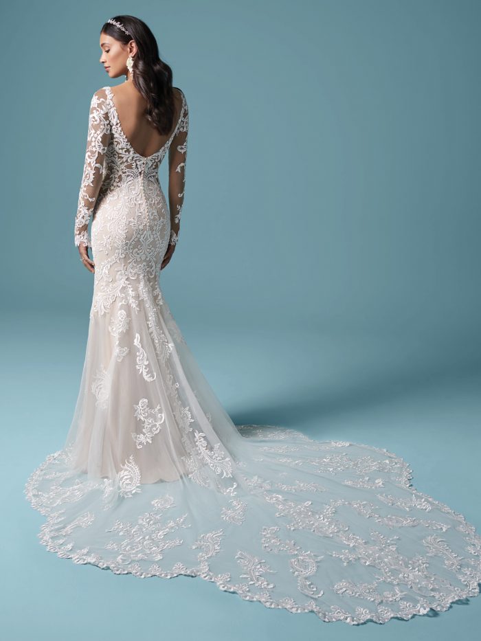 Elegant Long Train Wedding Dresses | Bridal Inspiration