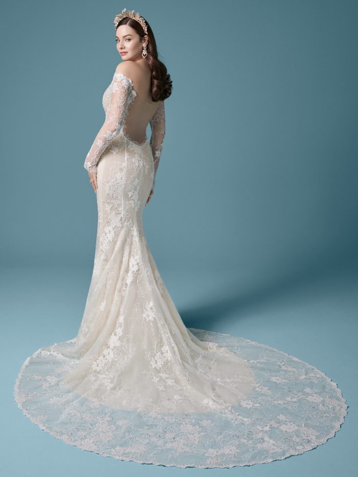 Elegant Long Train Wedding Dresses | Bridal Inspiration