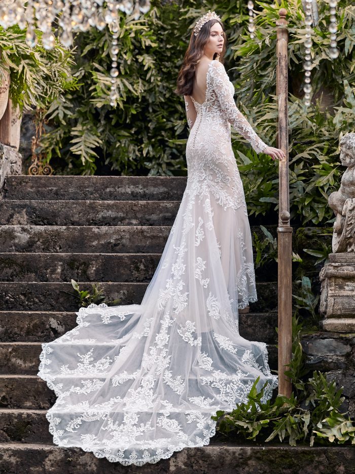 Elegant Long Train Wedding Dresses | Bridal Inspiration