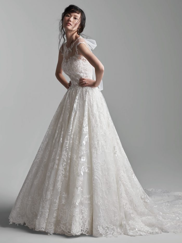 Elegant Long Train Wedding Dresses | Bridal Inspiration
