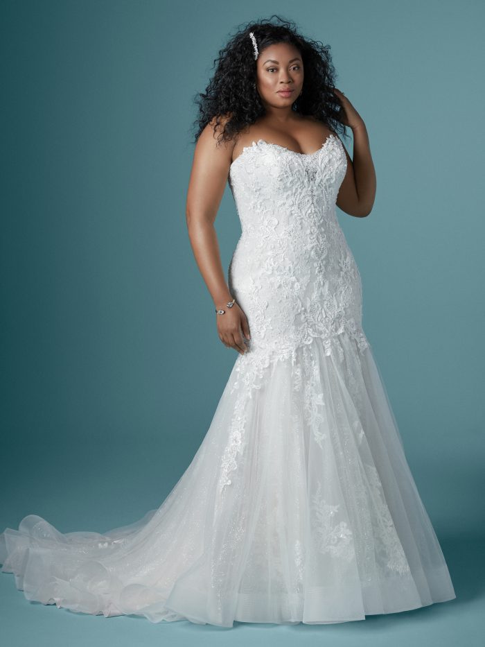 Elegant Fit-and-Flare Wedding Dresses with Sweetheart Necklines | Maggie Sottero
