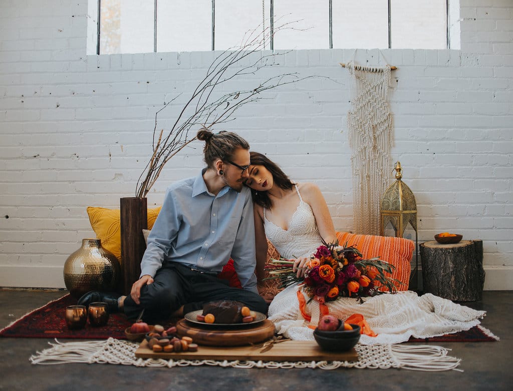Fall Wedding Inspiration: Floral Dresses & Boho Bridal Looks