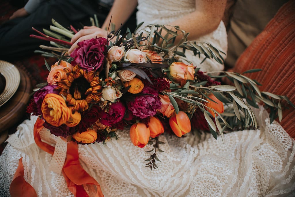 Fall Wedding Inspiration: Floral Dresses & Boho Bridal Looks