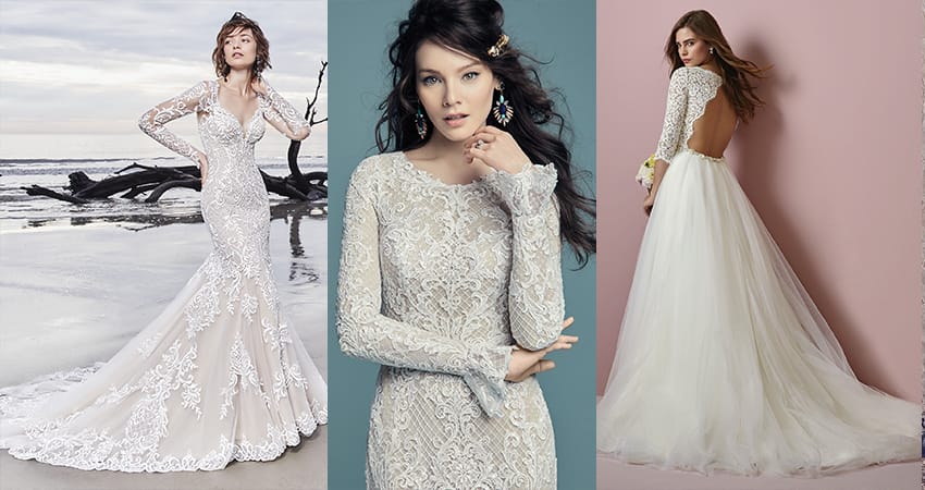 Elegant Sleeved Wedding Dresses | Lace, Chiffon & More