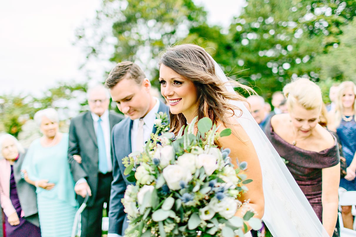 Chic Brunch Wedding Inspiration: Soft Lace Gown & Wedding Pup