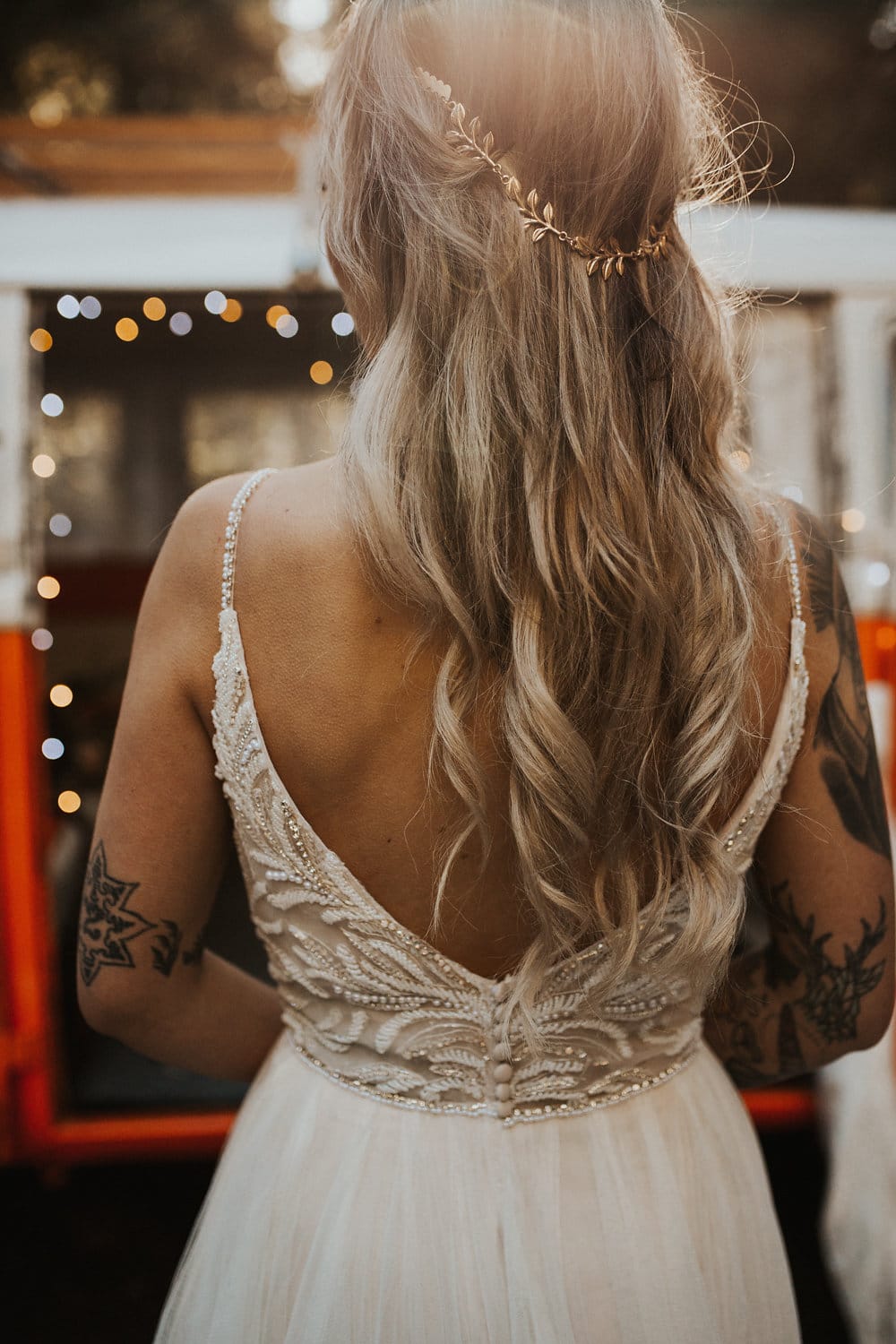 Romantic Forest Elopement: Rock  n  Roll Wedding Shoot