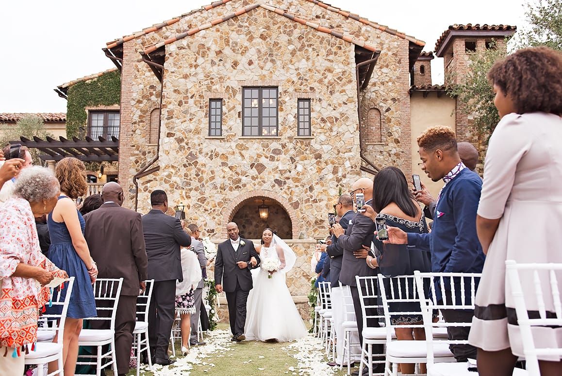 Elegant Country Club Wedding: Modern Princess Bridal Look