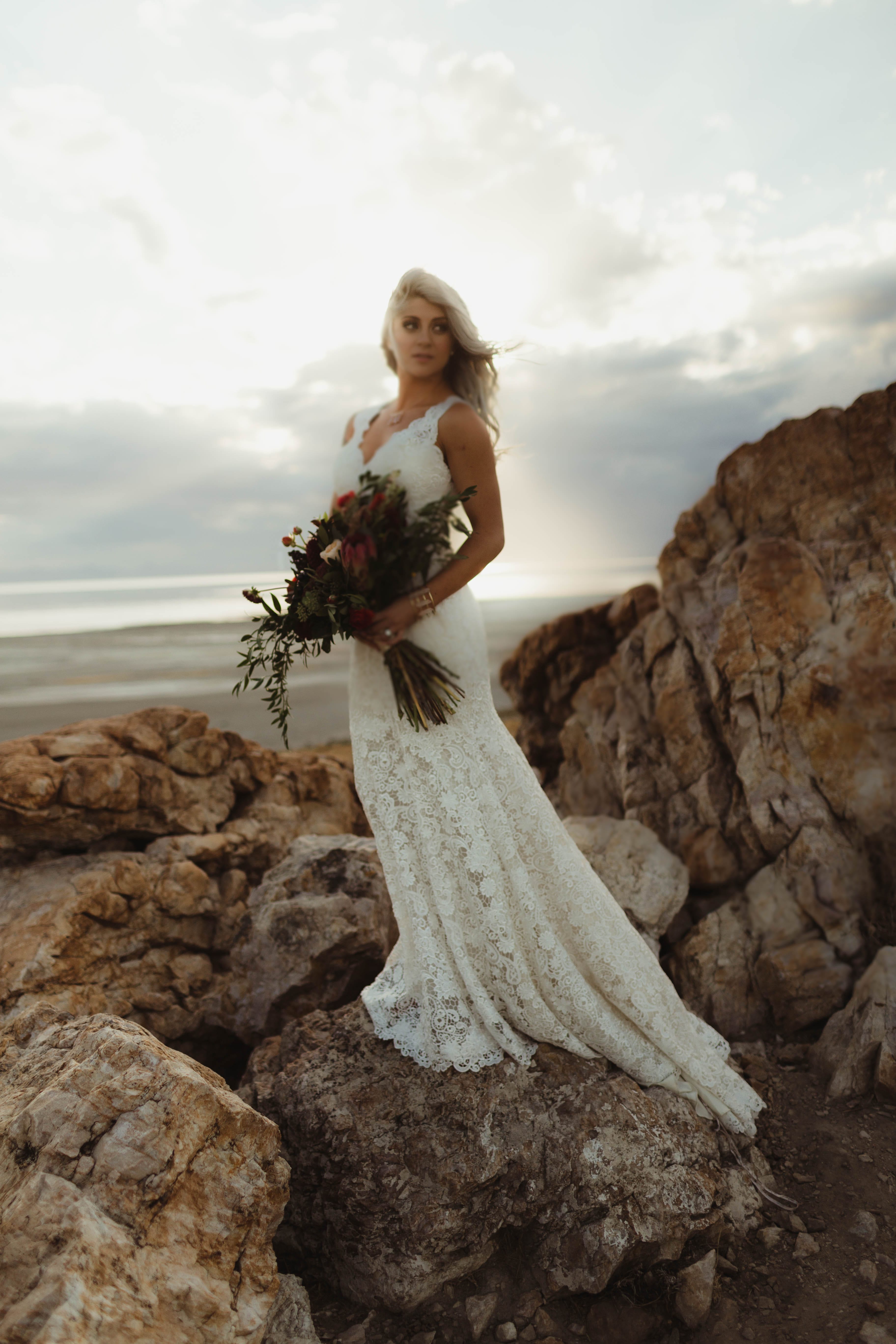 Romantic Lace Wedding Dress: Boho-Chic Styled Shoot & Affordable Options