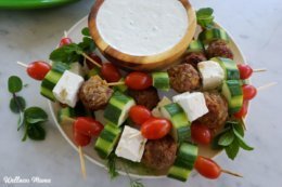 Authentic Greek Meatballs (Keftedes) with Creamy Tzatziki Sauce