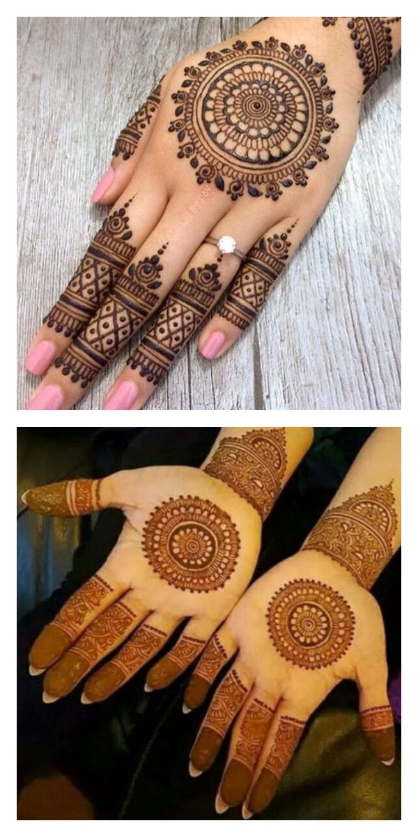 Simple & Elegant Round Mehendi Designs for Weddings