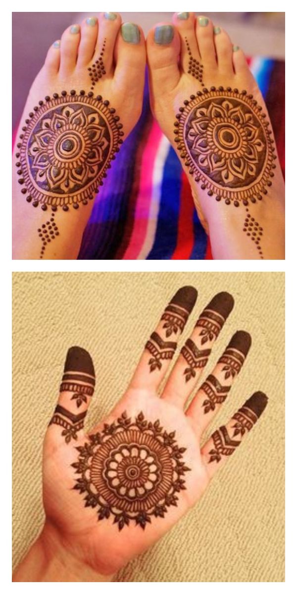 Simple & Elegant Round Mehendi Designs for Weddings