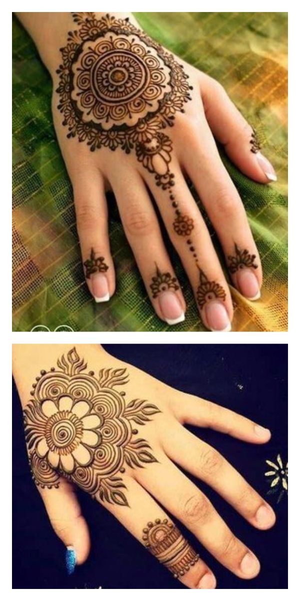 Simple & Elegant Round Mehendi Designs for Weddings