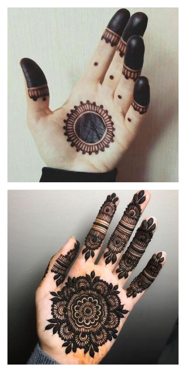 Simple & Elegant Round Mehendi Designs for Weddings